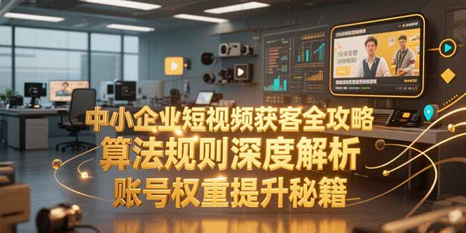 （15326期）中小企业短视频获客全攻略，算法规则深度解析，账号权重提升秘籍-低成本创业项目大全｜短视频带货+AI副业变现｜知行创业网