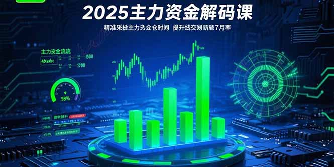 （15511期）2025主力资金解码课：精准捕捉主力建仓时机，提升短线交易胜率(更新7月)-低成本创业项目大全｜短视频带货+AI副业变现｜知行创业网