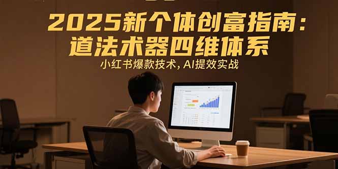 （15477期）2025新个体创富指南：道法术器四维体系，小红书爆款技术，AI提效实战-低成本创业项目大全｜短视频带货+AI副业变现｜知行创业网