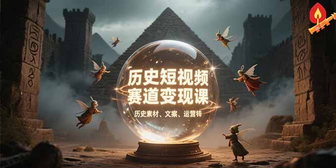 （15386期）历史短视频赛道变现课，百集素材库应用，文案剪辑技巧，账号运营全案-低成本创业项目大全｜短视频带货+AI副业变现｜知行创业网