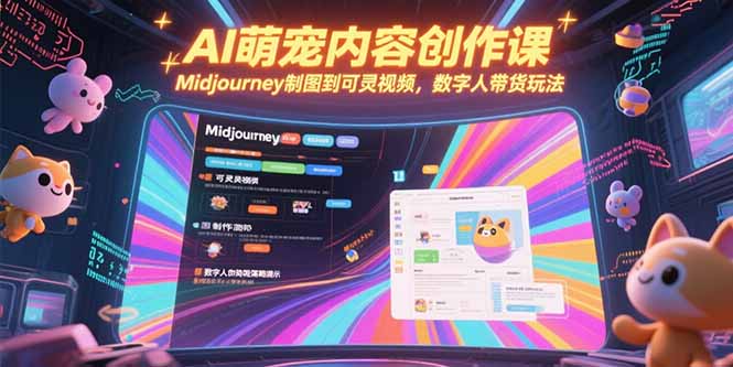 （15311期）AI萌宠内容创作课，Midjourney制图到可灵视频，数字人带货玩法-低成本创业项目大全｜短视频带货+AI副业变现｜知行创业网