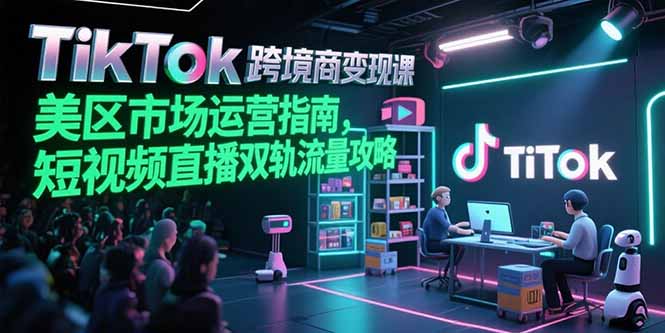 （15344期）TikTok跨境电商变现课，美区市场运营指南，短视频直播双轨流量攻略-低成本创业项目大全｜短视频带货+AI副业变现｜知行创业网