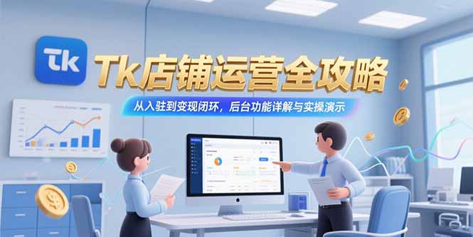 （15345期）Tk店铺运营全攻略，从入驻到变现闭环，后台功能详解与实操演示-低成本创业项目大全｜短视频带货+AI副业变现｜知行创业网