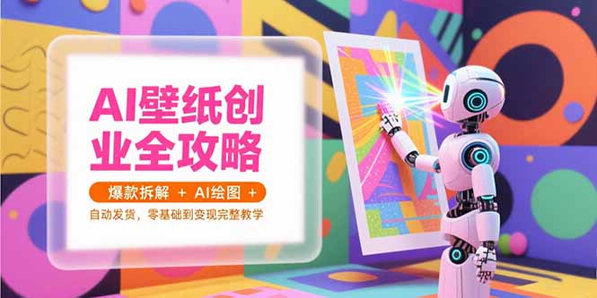 （15312期）AI壁纸创业全攻略，爆款拆解+AI绘图+自动发货，零基础到变现完整教学-低成本创业项目大全｜短视频带货+AI副业变现｜知行创业网