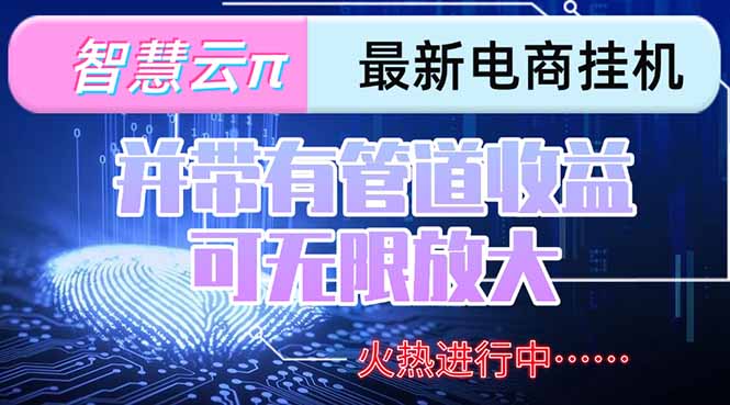 （15314期）智慧云π电脑挂机单机每天收益300—500+ 并带有团队管道收益 可无限放大-低成本创业项目大全｜短视频带货+AI副业变现｜知行创业网
