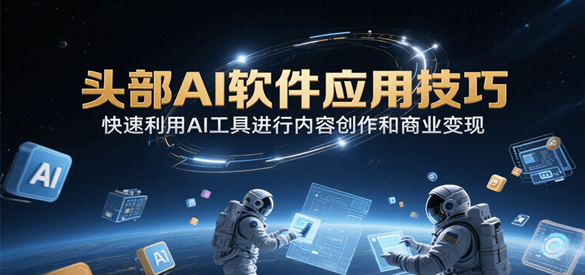 头部AI软件应用技巧，快速利用AI工具进行内容创作和商业变现-低成本创业项目大全｜短视频带货+AI副业变现｜知行创业网