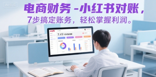 电商财务-小红书对账，7步搞定账务，轻松掌握利润-低成本创业项目大全｜短视频带货+AI副业变现｜知行创业网
