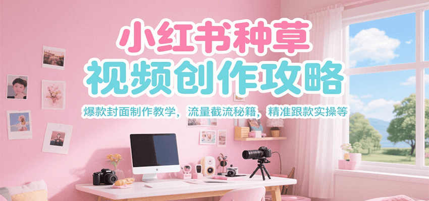 小红书种草视频创作攻略，爆款封面制作教学 ，流量截流秘籍 ，精准跟款实操等-低成本创业项目大全｜短视频带货+AI副业变现｜知行创业网