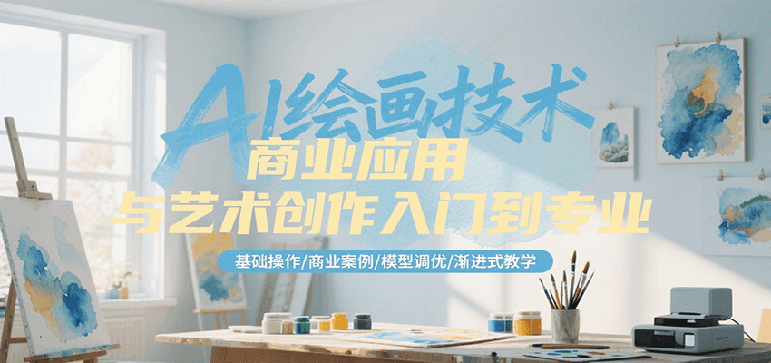 AI绘画技术商业应用与艺术创作入门到专业，基础操作/商业案例/模型调优/渐进式教学-低成本创业项目大全｜短视频带货+AI副业变现｜知行创业网