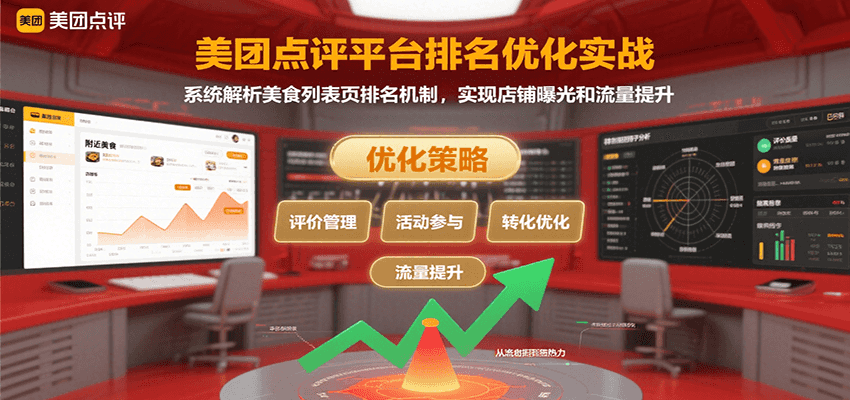 美团点评平台排名优化实战，系统解析美食列表页排名机制，实现店铺曝光和流量提升-低成本创业项目大全｜短视频带货+AI副业变现｜知行创业网