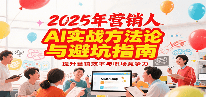 2025年营销实战方法论与避坑指南，利用AI提升营销效率与职场竞争力-低成本创业项目大全｜短视频带货+AI副业变现｜知行创业网