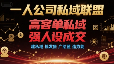 一人公司私域联盟，高客单私域，强人设成交，建私域 搞发售 广结盟 造势能-低成本创业项目大全｜短视频带货+AI副业变现｜知行创业网