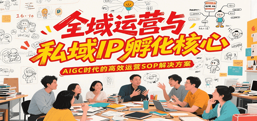 全域运营与私域IP孵化核心，AIGC时代的高效运营SOP解决方案-低成本创业项目大全｜短视频带货+AI副业变现｜知行创业网