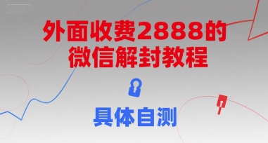 外面收费2888的微信解封教程，具体自测-低成本创业项目大全｜短视频带货+AI副业变现｜知行创业网