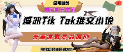 海外tiktok小说推文暴力项目，高停留率，高转化率，上手后一天搞顿饭钱不是问题-低成本创业项目大全｜短视频带货+AI副业变现｜知行创业网