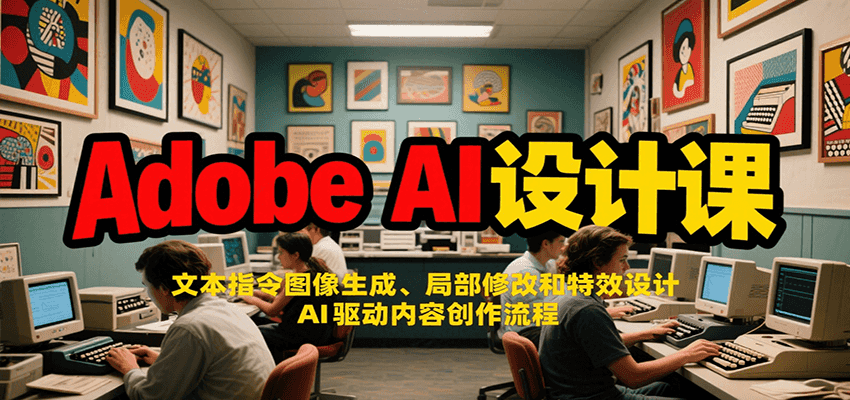 Adobe AI设计课：文本指令图像生成、局部修改和特效设计，AI驱动内容创作流程-低成本创业项目大全｜短视频带货+AI副业变现｜知行创业网