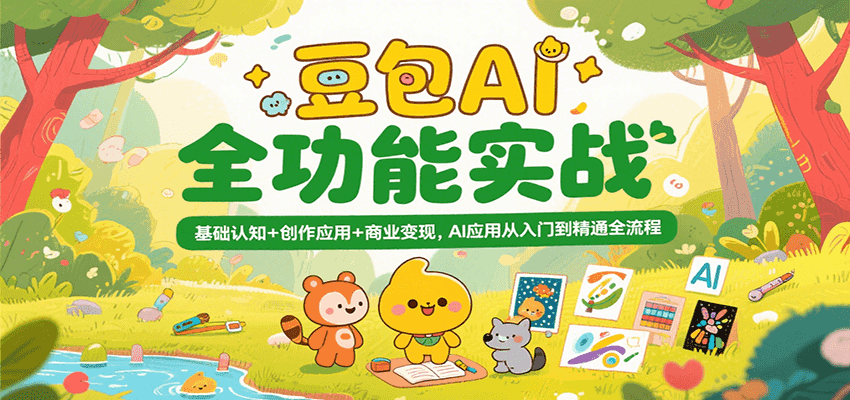 豆包AI全功能实战，基础认知+创作应用+商业变现，AI应用从入门到精通全流程-低成本创业项目大全｜短视频带货+AI副业变现｜知行创业网