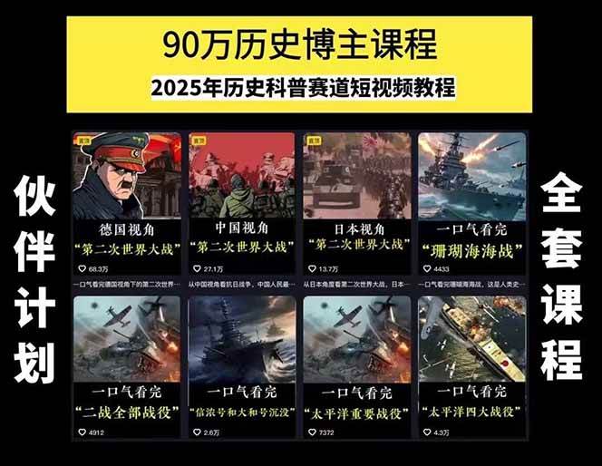 图片[2]-短视频历史赛道实战教程，手机电脑双端剪辑教程和账号运营指南与变现技巧-低成本创业项目大全｜短视频带货+AI副业变现｜知行创业网