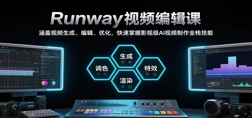 Runway视频编辑课，涵盖视频生成、编辑、优化，快速掌握影视级AI视频制作全栈技能-低成本创业项目大全｜短视频带货+AI副业变现｜知行创业网