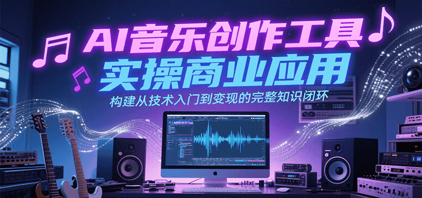 AI音乐创作工具实操商业应用，构建从技术入门到变现的完整知识闭环-低成本创业项目大全｜短视频带货+AI副业变现｜知行创业网