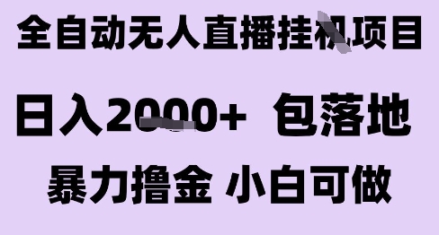 最新全自动抖音无人直播挂G项目，日入2k+ 包落地暴力撸金，小白可做【揭秘】-低成本创业项目大全｜短视频带货+AI副业变现｜知行创业网