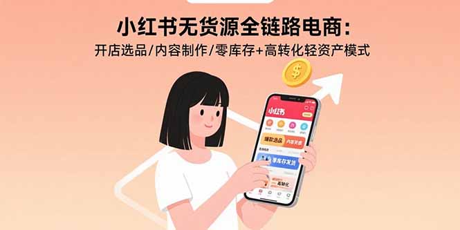 （15785期）小红书无货源全链路电商：开店选品/内容制作/零库存+高转化轻资产模式-低成本创业项目大全｜短视频带货+AI副业变现｜知行创业网