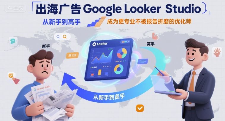 出海广告Google Looker Studio从新手到高手，成为更专业不被报告折磨的优化师-低成本创业项目大全｜短视频带货+AI副业变现｜知行创业网