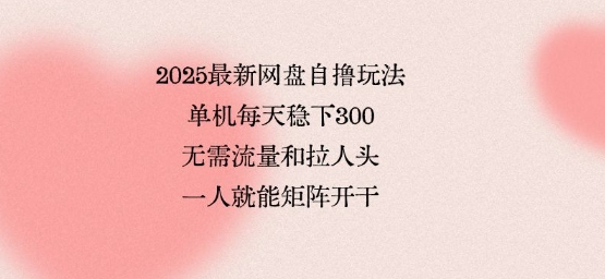 2025最新网盘自撸玩法，单机每天稳下3张，无需流量和拉人头，一个人就可轻松矩阵，全网独一份【揭秘】-低成本创业项目大全｜短视频带货+AI副业变现｜知行创业网