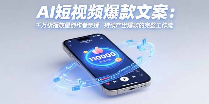 （15569期）AI短视频爆款文案：千万级播放量创作者亲授，持续产出爆款的完整工作流-低成本创业项目大全｜短视频带货+AI副业变现｜知行创业网