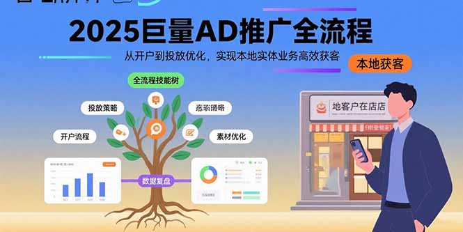（15608期）2025巨量AD推广全流程，从开户到投放优化，实现本地实体业务高效获客-低成本创业项目大全｜短视频带货+AI副业变现｜知行创业网