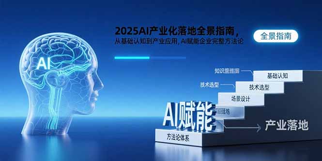 （15609期）2025AI产业化落地全景指南，从基础认知到产业应用，AI赋能企业完整方法论-低成本创业项目大全｜短视频带货+AI副业变现｜知行创业网