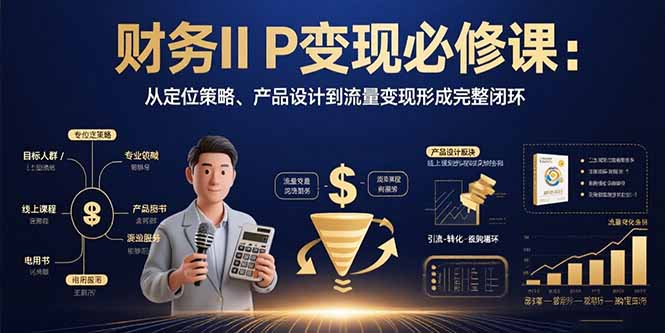 （15728期）财务IP变现必修课：从定位策略、产品设计到流量变现形成完整闭环-低成本创业项目大全｜短视频带货+AI副业变现｜知行创业网