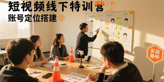（15707期）短视频线下特训营：账号定位搭建/口播号拍摄剪辑/直播间流量入口/变现实战-低成本创业项目大全｜短视频带货+AI副业变现｜知行创业网