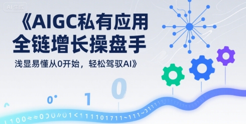 AIGC私有化应用全链增长操盘手，浅显易懂从0开始，轻松驾驭AI-低成本创业项目大全｜短视频带货+AI副业变现｜知行创业网