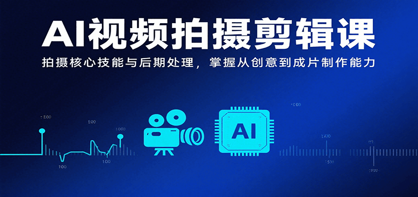 AI视频拍摄剪辑课，拍摄核心技能与后期处理，掌握从创意到成片制作能力-低成本创业项目大全｜短视频带货+AI副业变现｜知行创业网
