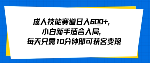 成人技能赛道日入多张，小白新手适合入局，每天只需10分钟即可获客变现-低成本创业项目大全｜短视频带货+AI副业变现｜知行创业网