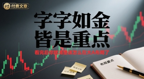 付费文章：字字如金 皆是重点， 看完后 你就清楚该怎么在大A布局了-低成本创业项目大全｜短视频带货+AI副业变现｜知行创业网