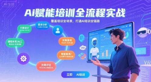 AI赋能培训全流程实站，覆盖培训全场景，打通 Al培训全链路-低成本创业项目大全｜短视频带货+AI副业变现｜知行创业网