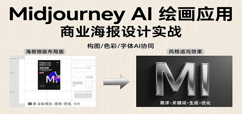 Midjourney AI绘画应用，关键词指令解析、漫画头像制作、海报设计、3D人物生成等-低成本创业项目大全｜短视频带货+AI副业变现｜知行创业网