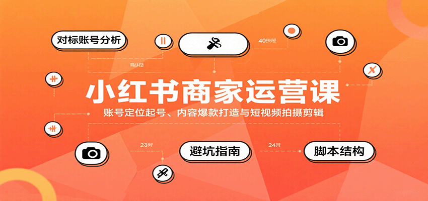 小红书商家运营课，账号定位起号、内容爆款打造与短视频拍摄剪辑-低成本创业项目大全｜短视频带货+AI副业变现｜知行创业网
