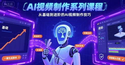 AI视频制作系列课程，从基础到进阶的AI视频制作技巧全涵盖-低成本创业项目大全｜短视频带货+AI副业变现｜知行创业网
