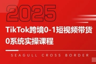 TikTok跨境0-1短视频带货，系统拆解TikTok跨境带货全链路，实现跨境可持续盈利-低成本创业项目大全｜短视频带货+AI副业变现｜知行创业网