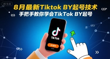 8月最新Tiktok搬运起号技术，手把手教你学会TikTok搬运起号-低成本创业项目大全｜短视频带货+AI副业变现｜知行创业网