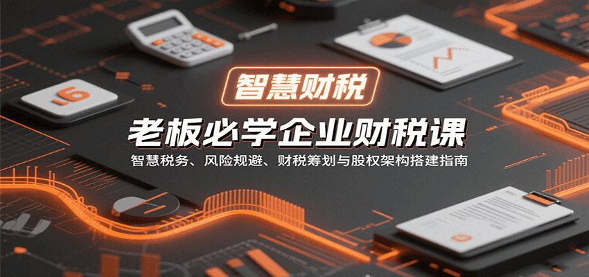 老板必学企业财税课：智慧税务、风险规避、财税筹划与股权架构搭建指南-低成本创业项目大全｜短视频带货+AI副业变现｜知行创业网