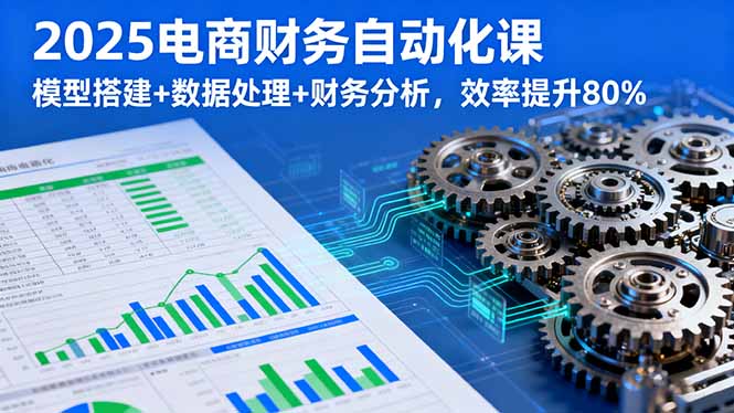 (16021期)2025电商财务自动化课,模型搭建+数据处理+财务分析,效率提升80%-低成本创业项目大全|短视频带货+AI副业变现|知行创业网