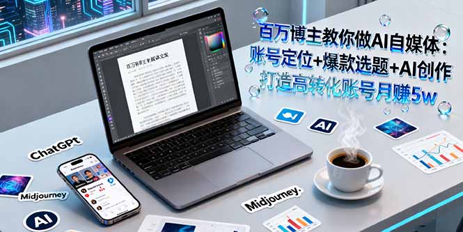 （16131期）百万博主教你做AI自媒体：账号定位+爆款选题+AI创作 打造高转化账号月赚5w-低成本创业项目大全｜短视频带货+AI副业变现｜知行创业网