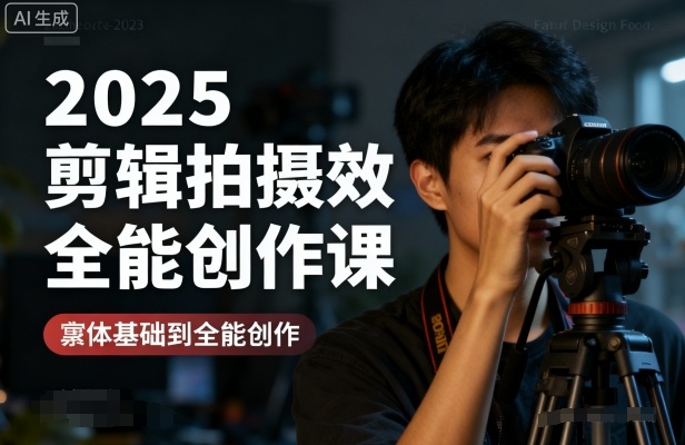 2025剪辑拍摄特效全能创作课，零基础到全能创作-低成本创业项目大全｜短视频带货+AI副业变现｜知行创业网