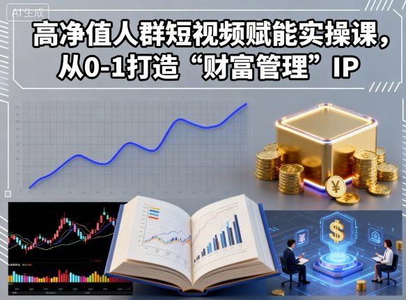 高净值人群短视频赋能实操课，从0-1打造“财富管理”IP-低成本创业项目大全｜短视频带货+AI副业变现｜知行创业网