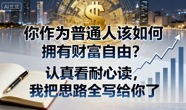 付费文章：你作为普通人该如何拥有财富自由？认真看耐心读，我把思路全写给你了-低成本创业项目大全｜短视频带货+AI副业变现｜知行创业网