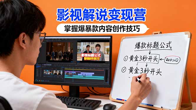 （16348期）影视解说变现营：通过30+实战案例爆款内容创作技巧，掌握影视解说盈利密码-低成本创业项目大全｜短视频带货+AI副业变现｜知行创业网